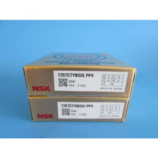 NSK7207CTYNSUL P4 ABEC7 Super Precision Contact Spindle Bearing (Matched Pair) #1 image