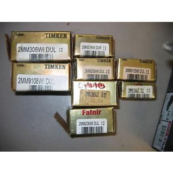 Pair Timken/Fafnir Super Precision Bearings  2MM306​WI DUL  New in Box #1 image