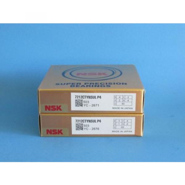 NSK7212CTYNSUL P4 ABEC7 Super Precision Contact Spindle Bearing (Matched Pair) #1 image