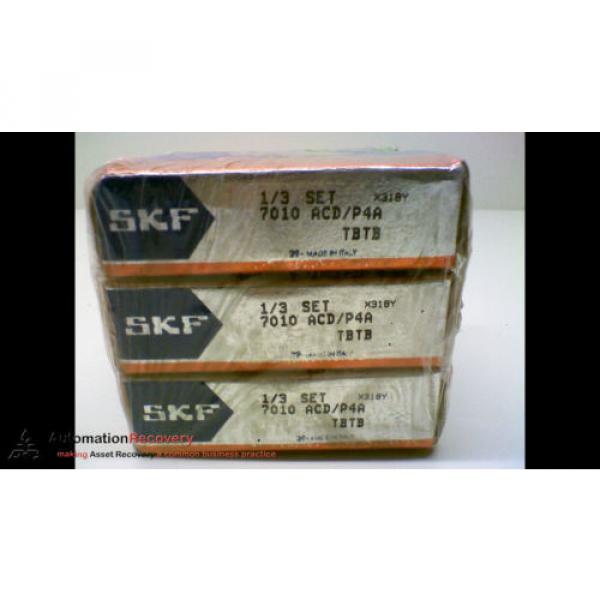 SKF 7010 ACD/P4A - PACK OF 3 - SUPER PRECISION BEARINGS, NEW #173218 #1 image