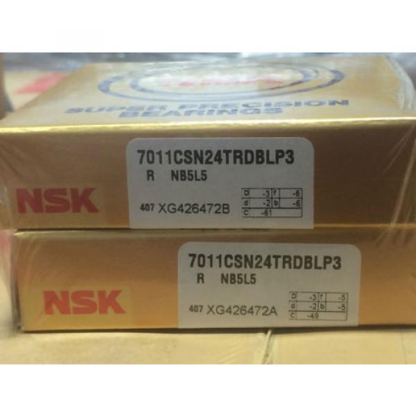 NSK 7011CSN24TRDBLP3 SUPER PRECISION BEARING with CERAMIC BALLS.SET OF 2! #1 image