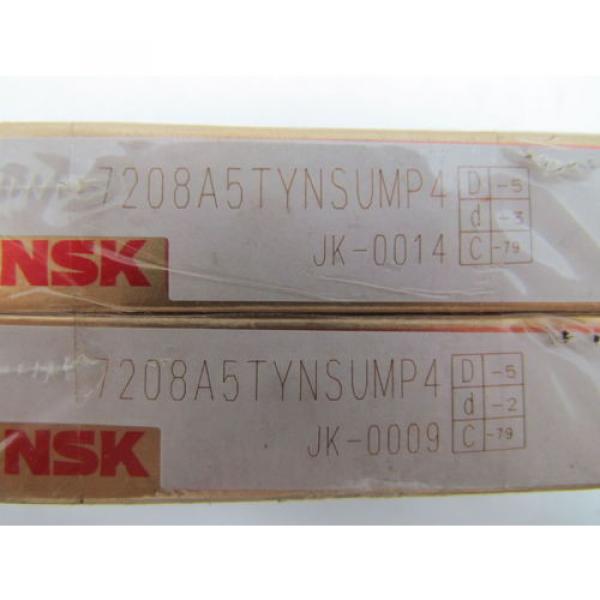 NSK 7208A5TRDUMP4Y Replaces 3MM208WI DUM Super Precision Bearing Set of 2 #2 image