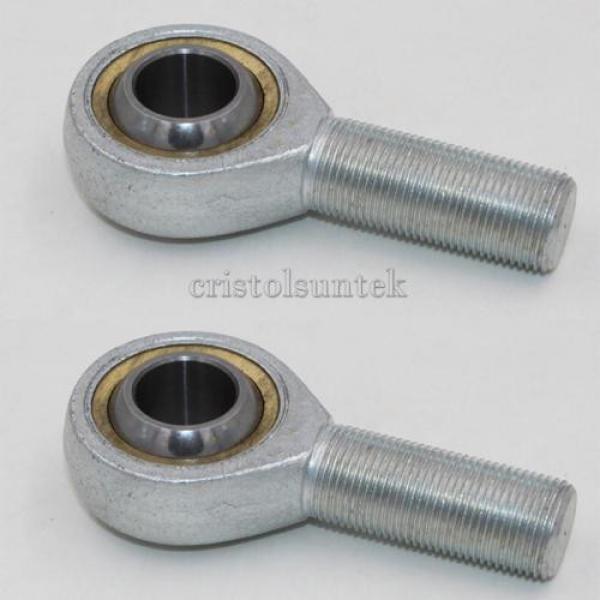6/8/10/12/14/16mm Metric Male Threaded Tie Rod End Joint Spherical Plain Bearing #5 image