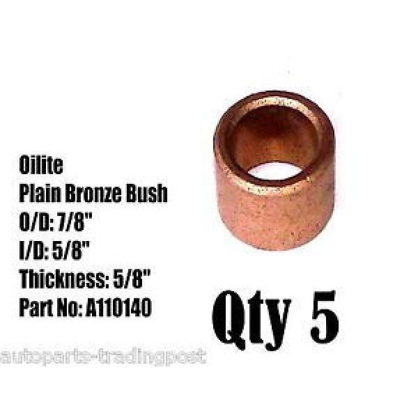 Bronze Bearing - Plain - 5/8&#034; x 7/8&#034; x 5/8&#034; - Oilite - AI101410 Qty 5 #1 image