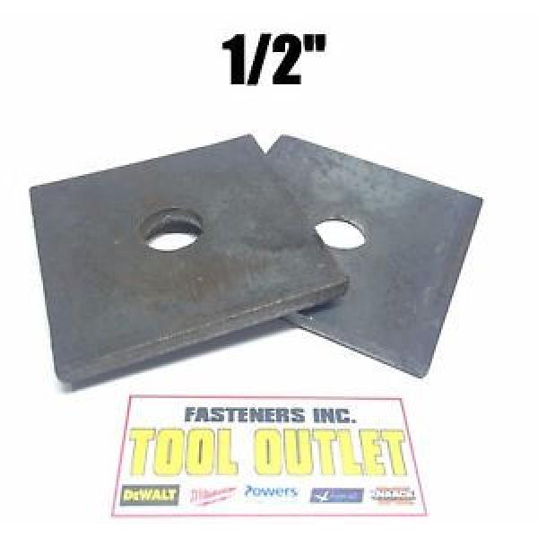 (Qty 50) 1/2&#034; x 3&#034; x .25 (1/4&#034;) Square Bearing Plate Washer Plain #1 image