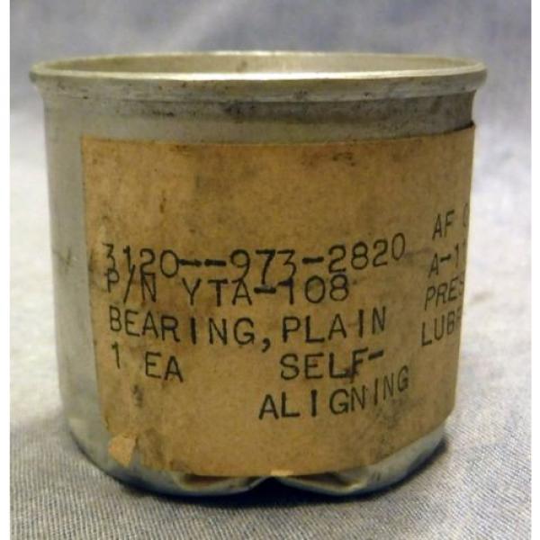 NOS Vintage US Military Bearing, Plain Self Aligning YTA-108 1963 Sealed in Can #1 image