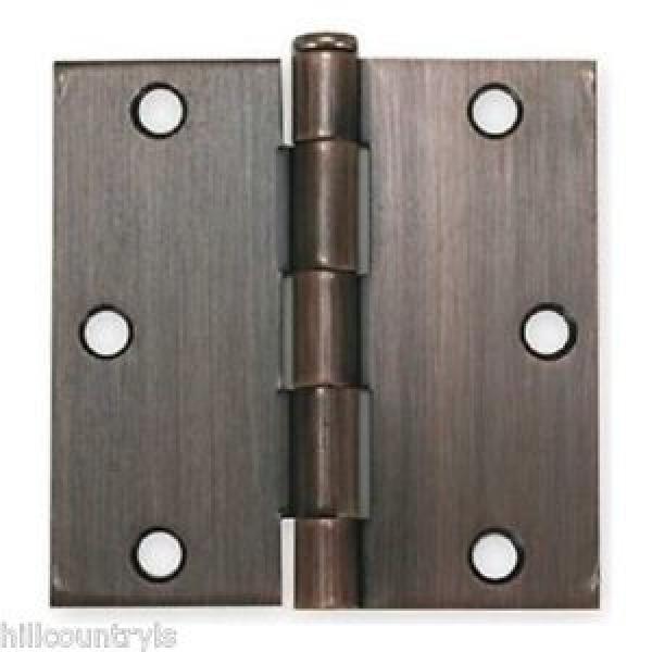 1VZX7 BATTALION Door Hinges, Full Mortise, Plain Bearing-3.5&#034;X3.5&#034;-2 Pack-Bronze #1 image