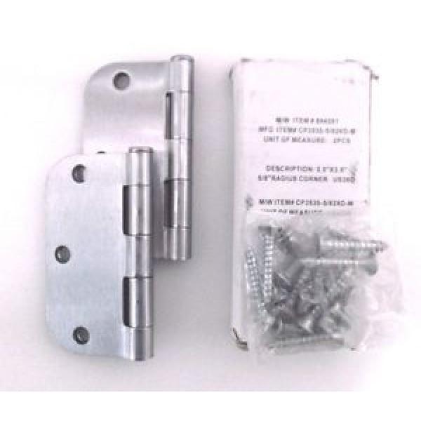 3.5 in. x 3.5 in. Brushed Chrome Plain Bearing Steel Hinge CP3535-R-26D 2 Pack #1 image