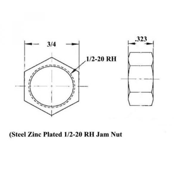 ECONOMY 4 LINK 1/2 x 1/2-20 ROD END KIT WITH BUNGS .065 HEIM JOINTS #4 image