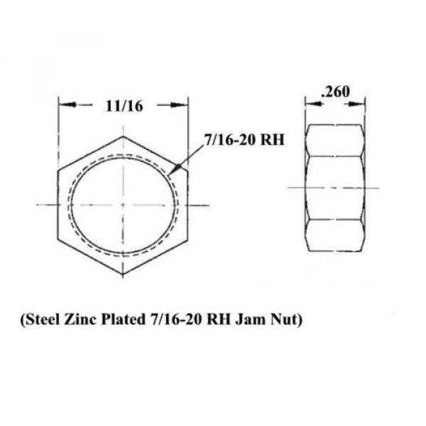 ECONOMY 4 LINK 7/16 ROD END KIT WITH BUNGS .065 HEIM JOINT #4 image