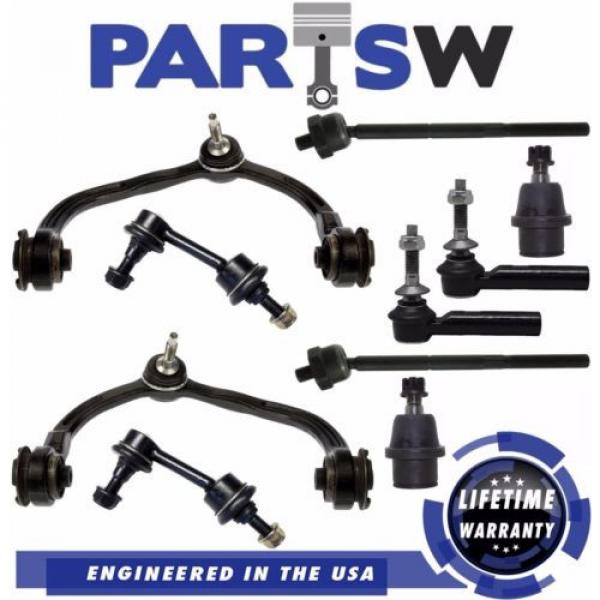 10 Pc Front Suspension Kit for Expedition Navigator Control Arms Tie Rod Ends #1 image