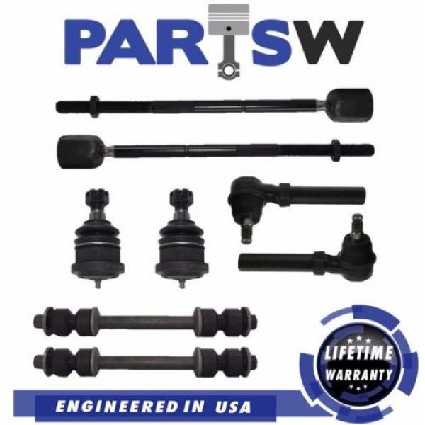 8 Piece Brand New Kit Ball Joints Tie Rod Ends Sway Bar Links for Ford Mustang #1 image