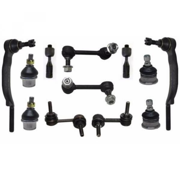12 Piece Kit Steering &amp; Suspension Ball Joints Tie Rods &amp; Sway Bar End Links #2 image