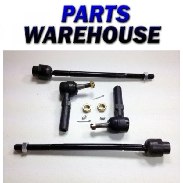 4 Piece Kit 2 Inner And 2 Outer Tie Rod Ends 1 Year Warranty #1 image