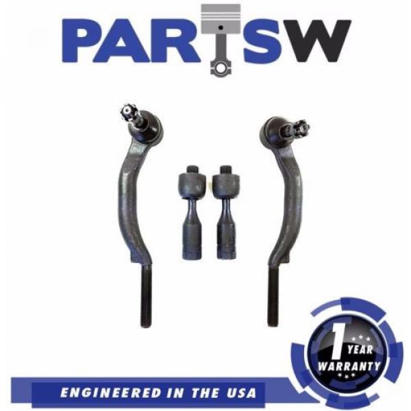 4 Pc Steering Kit For Chevy Trailblazer GMC EnvoyAll Inner Outer Tie Rod Ends 1Y #1 image