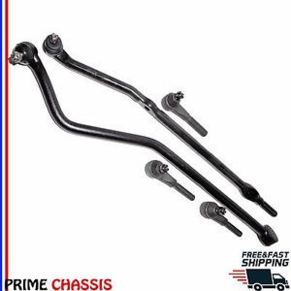 5 PC Kit Steering Parts Jeep Cherokee 91-01 Drag Link Torsion Bar Tie Rod Ends #1 image