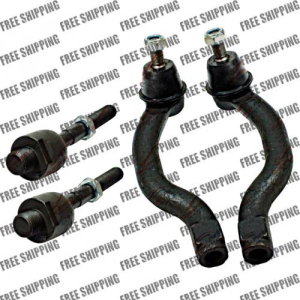 New Front Steering Kit 2 Outer &amp; 2 Inner Tie Rod Ends 2008-2012 Honda Accord #1 image