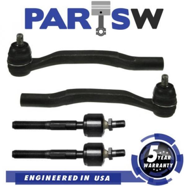 4 Pc Steering Kit for CL Accord Odyssey Oasis Front Inner &amp; Outer Tie Rod Ends #1 image