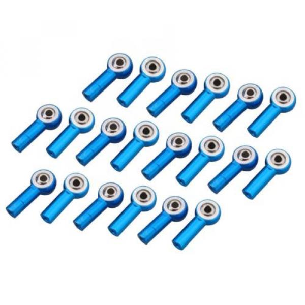 20 Blue Aluminum M3 Link Rod End Ball Joint CW CCW for 1/10 RC Car Crawler Buggy #2 image