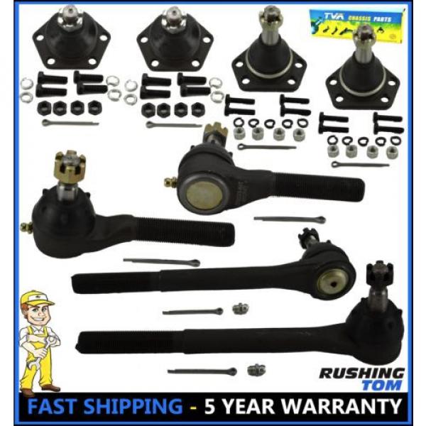 8 Pc Kit Upper Lower Ball Joint Inner Outer Tie Rod End Chevy GMC Blazer S10 4WD #1 image