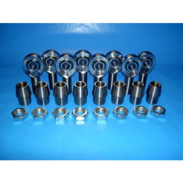 4-Link 5/8&#034; x 1/2&#034; Bore, Chromoly Rod End Kit, Heim Joints(Bung 1-1/4 x.120).625 #1 image