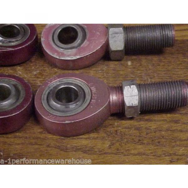 4 RED Aluminum Rod Ends Male Heims Joints 1/2&#034; Bore x 5/8-18 Sprint Car Cory22 #2 image