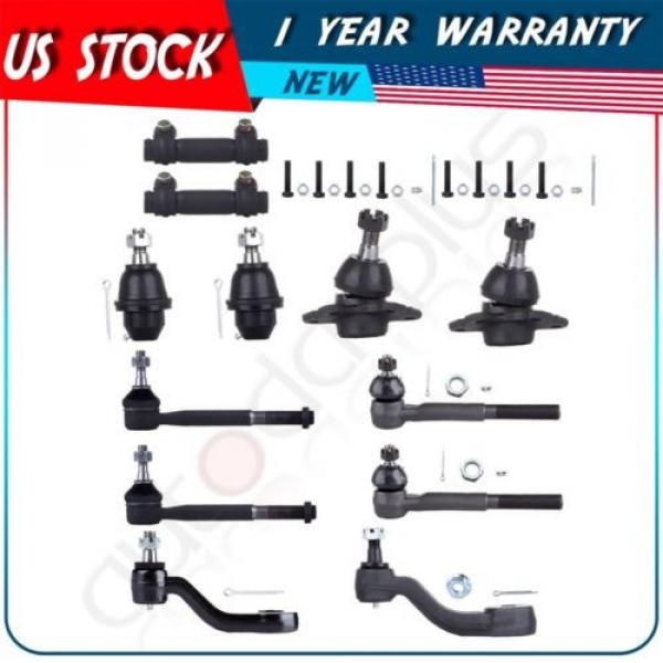 12 PCS Suspension Ball Joint Tie Rod End for 1995-1999 GMC K2500 SUBURBAN #1 image