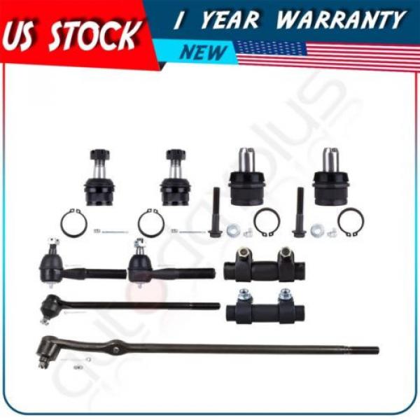 10 Suspension Steering Ball Joint Tie Rod Ends Kit for 87-96 Ford F-150 RWD #1 image