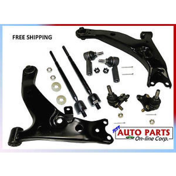 COROLLA 96-99 00 01 02 CONTROL ARMS INNER OUTER TIE RODS RACK ENDS BALL JOINTS #1 image