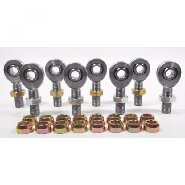 CHROMOLY 4 LINK KIT 1/2 x 5/8-18 HEIM JOINT 1/2 STEEL CONE SPACERS ROD ENDS #1 image