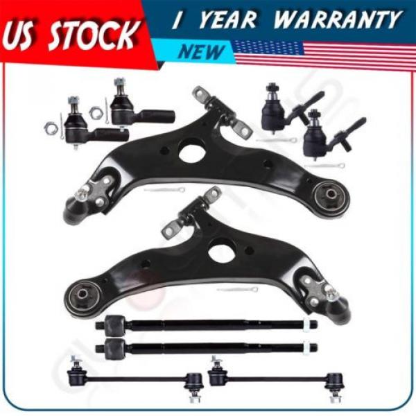 Suspension Set Control Arm Tie Rod Ends Sway Bar For 97-2001 Toyota Camry #1 image