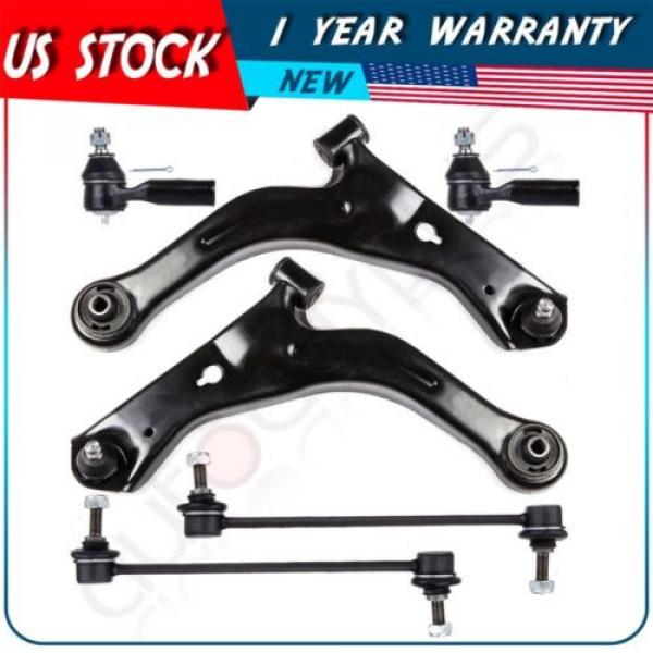 Suspension Set for Control Arm Tie Rod End Ball Joint For 2001-2004 Ford Escape #1 image