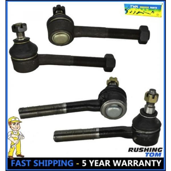 Fits Nissan D21 Pathfinder Pickup 4WD 4 Pc Set Inner &amp; Outer Front Tie Rod End #1 image