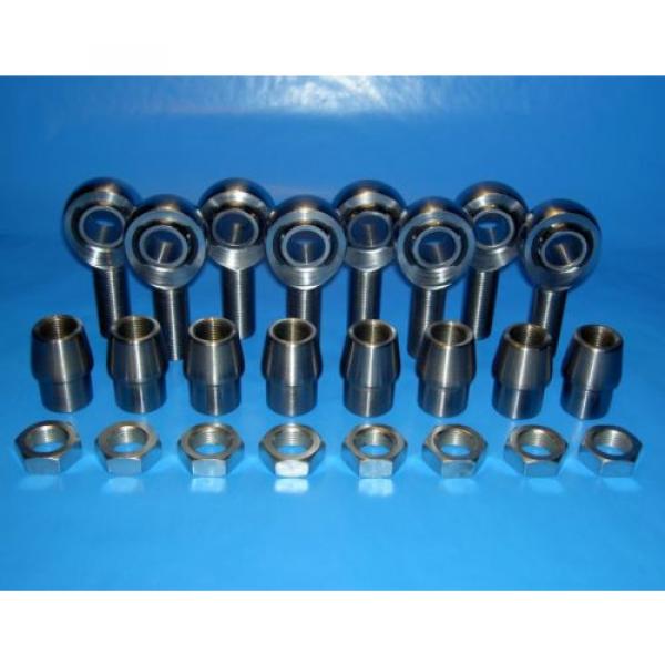 4-link kit 7/8 x 7/8&#034; Bore, Chromoly, Rod End, Heim Joint, (Bung 1-3/4 /.120) #1 image