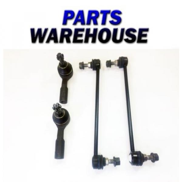 4 Piece Suspension Set Sway Bar Links Outer Tie Rod Ends 2 Year Warranty #1 image