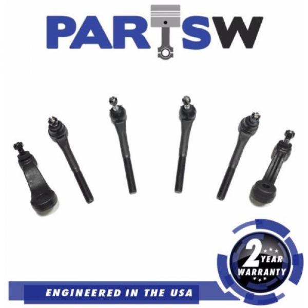 6 Pc Steering Kit For K1500 K-2500 Tahoe Yukon  1993-1999 Tie Rod End Idler Arm #1 image