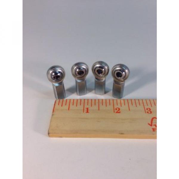 Four (4). (10-32 )THREAD - .190&#034; BORE. FEMALE LEFT  HAND , ROD END / HEIM JOINT #2 image