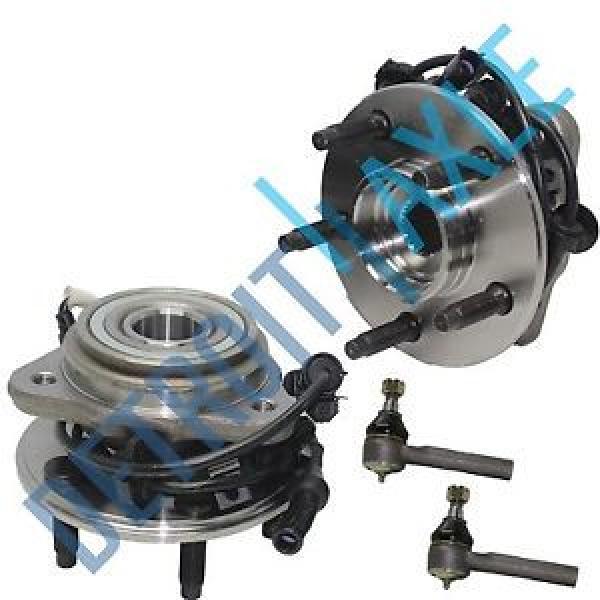 NEW 4 pc Kit 2 Front Wheel Hub Bearing Assembly w/ ABS AWD 4WD + 2 Outer Tie Rod #1 image