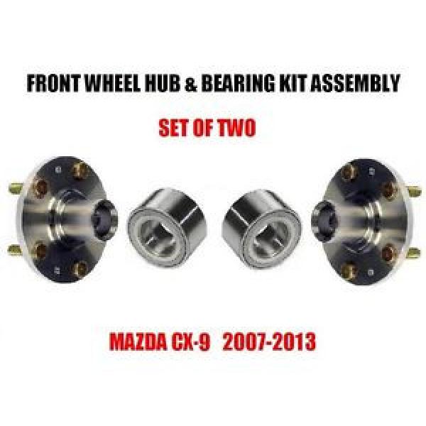 Mazda CX-9 Front Wheel Hub And Bearing Kit Assembly 2007-2013 PAIR #1 image