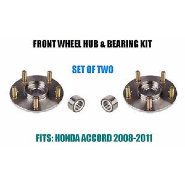 Fits: 2008-2011 HONDA ACCORD Front Wheel Hub &amp; Bearing Assembly  SET OF TWO #1 image