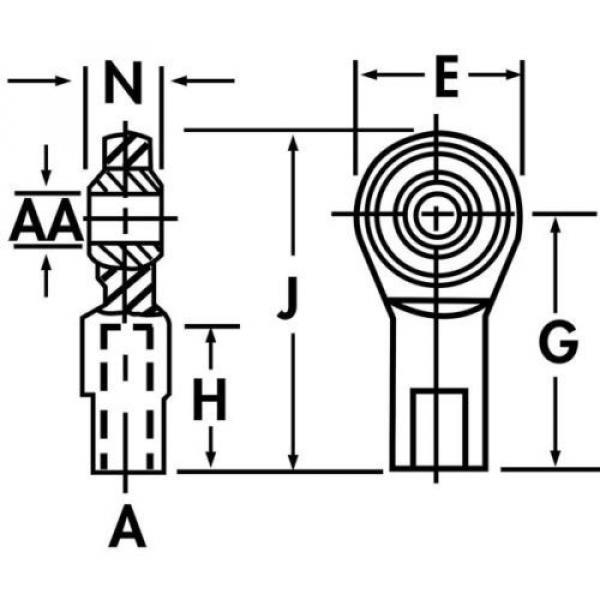 QA1 GFR6T Female Rod End, SS, RH, 3/8-24 #2 image