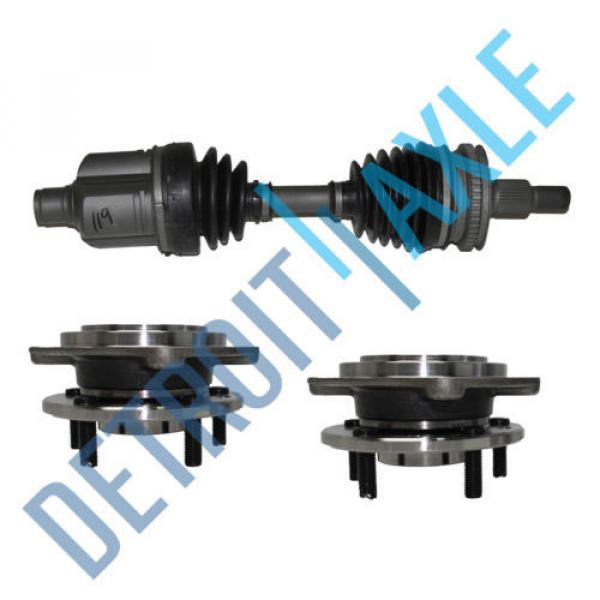 Front Driver CV Axle Joint Shaft + 2 New Wheel Hub and Bearing Assembly #1 image