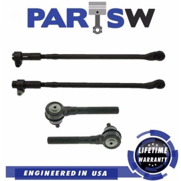 4 Pc New Kit Inner and Outer Tie Rod Ends for Chrysler 300M LHS Dodge Intrepid #1 image