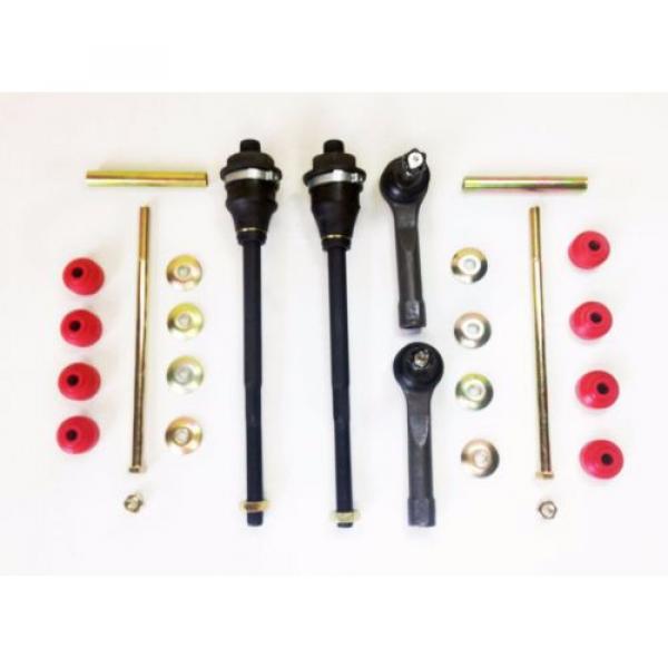 6 Piece Steering Front End Kit Sway Bar Links Tie Rod Ends 1 Year Warranty #2 image