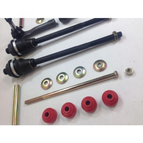 6 Piece Steering Front End Kit Sway Bar Links Tie Rod Ends 1 Year Warranty #3 image