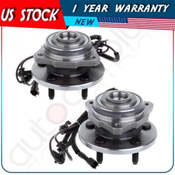 Pair Of  2 Wheel Bearing &amp; Hub Front Assembly for 02-07 Jeep Liberty W/ABS 5 Lug #1 image