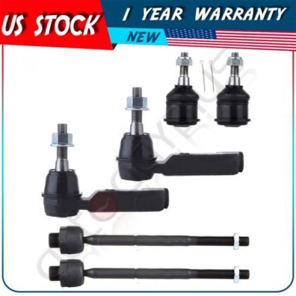 Suspension 2 Ball joint 4 Inner and Outer Tie Rod End for 2002-2004 Jeep Liberty #1 image