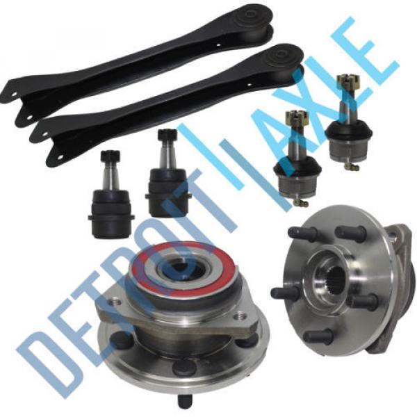 2 Front Wheel Hub Bearing Assembly 4WD 2WD + 2 Upper Control Arm + 4 Ball Joint #1 image