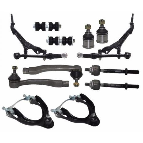 12 Pc Kit Control Arms Ball Joints Tie Rod Ends Sway Bar Links for Honda Civic #2 image