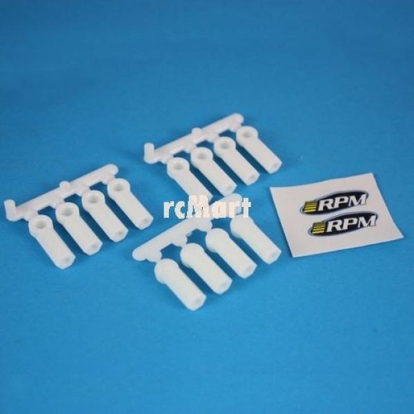 RPM Heavy Duty Rod Ends 4-40 White Losi Associated EP RC Cars Buggy Truck #73381 #1 image